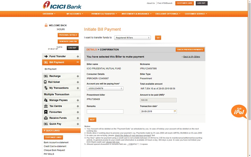 Icici credit card statement download